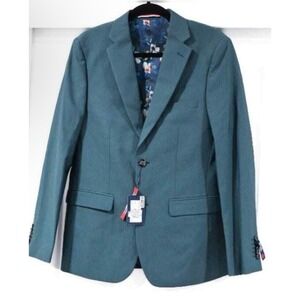 Soul of London Size 40 Regular Green Blazer | Size 40R Slim Fit 11" Drop